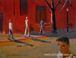 Escena de la calle de Boston Escena de la calle de Boston