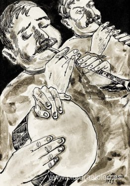 Divirtiéndose - tocando la zurna y el dhol Divirtiéndose - tocando la zurna y el dhol