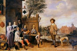 Paisaje con una familia. Paisaje con una familia.