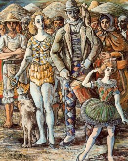 Titiritero en la plaza del pueblo. Titiritero en la plaza del pueblo.