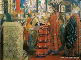 Mujeres rusas del siglo XVII en la Iglesia. Mujeres rusas del siglo XVII en la Iglesia.