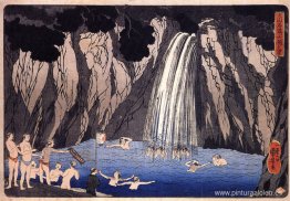 Peregrinos en la cascada Peregrinos en la cascada