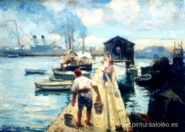 Paisaje marino del puerto de Constanta Paisaje marino del puerto de Constanta