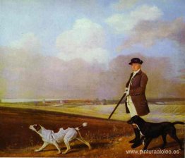 Sir John Nelthorpe, sexto baronet disparando con sus perros en B Sir John Nelthorpe, sexto baronet disparando con sus perros en B
