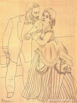 Los cónyuges Sisley después de 'Los novios' de Auguste Renoir Los cónyuges Sisley después de 'Los novios' de Auguste Renoir