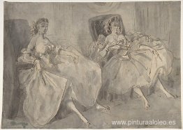 Dos mujeres sentadas Dos mujeres sentadas