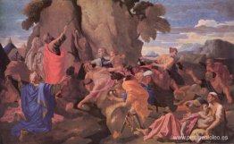 Moisés sacando agua de la roca Moisés sacando agua de la roca