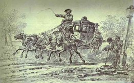 Campesinos junto al carruaje Campesinos junto al carruaje