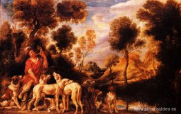 Cazador con sus perros Cazador con sus perros