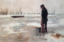 Pescador en el hielo Pescador en el hielo