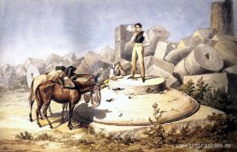 Retrato de V. A. Perovsky en capiteles de columnas Retrato de V. A. Perovsky en capiteles de columnas