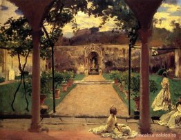 En Torre Galli. Damas en un jardín En Torre Galli. Damas en un jardín