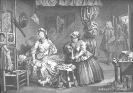 El progreso de una ramera, lámina 3 El progreso de una ramera, lámina 3