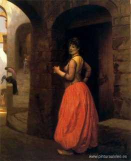 Mujer de El Cairo fumando un cigarrillo Mujer de El Cairo fumando un cigarrillo