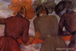 Mujeres apoyadas en una barandilla Mujeres apoyadas en una barandilla