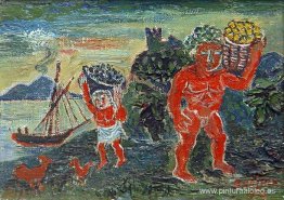 Cuento mitológico con figuras rojas. Cuento mitológico con figuras rojas.