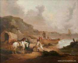 Contrabandistas en una playa Contrabandistas en una playa