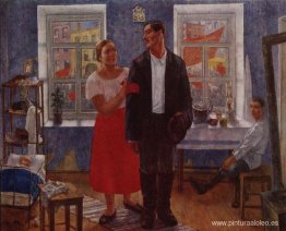 La primera manifestación (Familia trabajando en el primer aniver La primera manifestación (Familia trabajando en el primer aniver