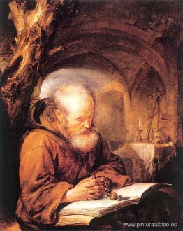 Un ermitaño rezando Un ermitaño rezando