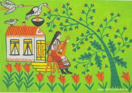 Doncella toca el laúd y espera a su amado Doncella toca el laúd y espera a su amado