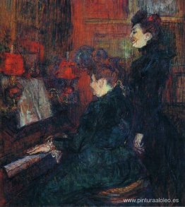 La lección de canto. (La Maestra, Mlle.Dihau, con Mme.Faveraud) La lección de canto. (La Maestra, Mlle.Dihau, con Mme.Faveraud)