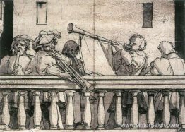 Músicos en un balcón Músicos en un balcón