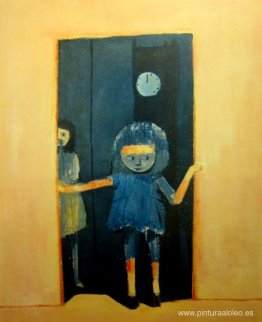 chica en una puerta chica en una puerta