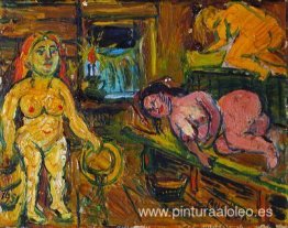 en la casa de baños en la casa de baños