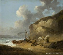Escena de la costa del mar, contrabandistas Escena de la costa del mar, contrabandistas