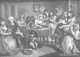 El progreso de una ramera, lámina 6 El progreso de una ramera, lámina 6