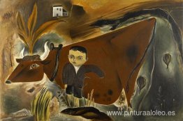 Pequeño Joe con vaca Pequeño Joe con vaca