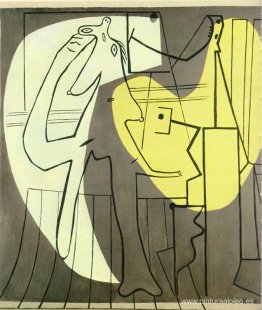 Pintor y su modelo. Pintor y su modelo.