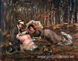 Leyendo en el bosque Leyendo en el bosque