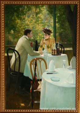 Sentado en un café Sentado en un café