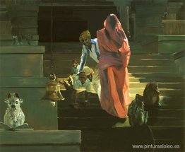 En las escaleras del templo En las escaleras del templo