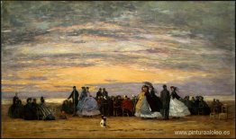 La playa de Villerville La playa de Villerville