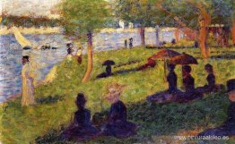 Mujer pescando y figuras sentadas. Mujer pescando y figuras sentadas.