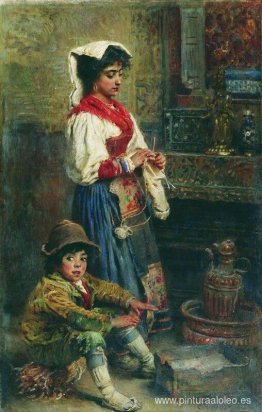 Modelos esperando al artista (italianos tomando el sol) Modelos esperando al artista (italianos tomando el sol)