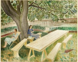 dos mujeres en un jardín dos mujeres en un jardín