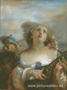 Niña tocando la mandolina Niña tocando la mandolina