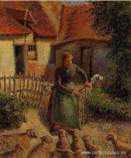 Pastora trayendo ovejas Pastora trayendo ovejas