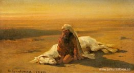 Árabe y un caballo muerto Árabe y un caballo muerto