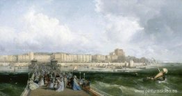 Brighton, East Sussex, desde el muelle oeste Brighton, East Sussex, desde el muelle oeste