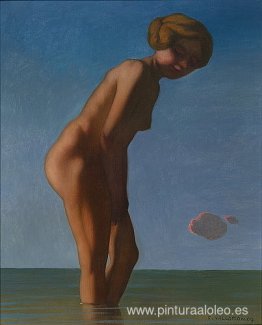 El bañista miró hacia la derecha. El bañista miró hacia la derecha.