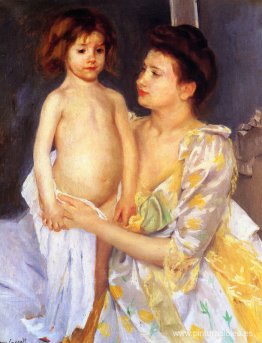 Jules siendo secado por su madre Jules siendo secado por su madre
