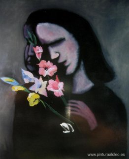 Mujer con gladiolos Mujer con gladiolos