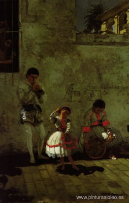 Una escena callejera en Sevilla Una escena callejera en Sevilla