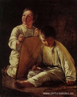 Dos campesinos con una cometa Dos campesinos con una cometa