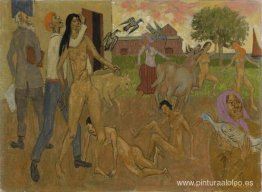 escena aldeana escena aldeana