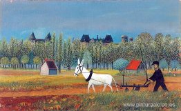 Campesino trabajando en un campo Campesino trabajando en un campo